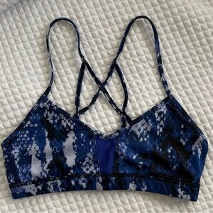 ♥️Alo Yoga Women's Goddess Sports Bra - Blue - Small